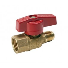 Flextron FTGV-58R34F Gas Valve with 5/8 Inch Outer Diameter Flare x 3/4 Inch FIP Ball Valve Fittings for Gas Connectors with Quarter-Turn Lever Handle  Brass Construction  Corrosion Resistance - B00OQAAOXS